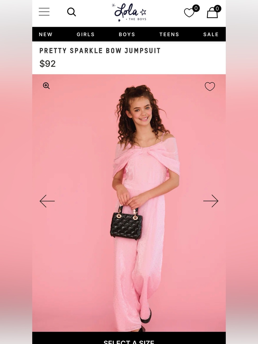 Lola + The Boys Sparkle Bow Jumpsuit 10T